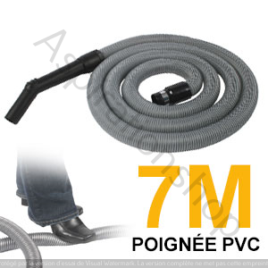 flexible ( boyau ) de 7m standard aspiration poignée PVC compatible : Duovac