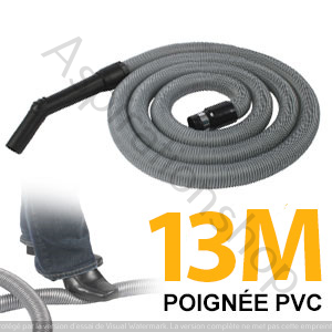 flexible ( boyau ) de 13m standard aspiration poignée PVC compatible : Atome